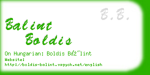 balint boldis business card